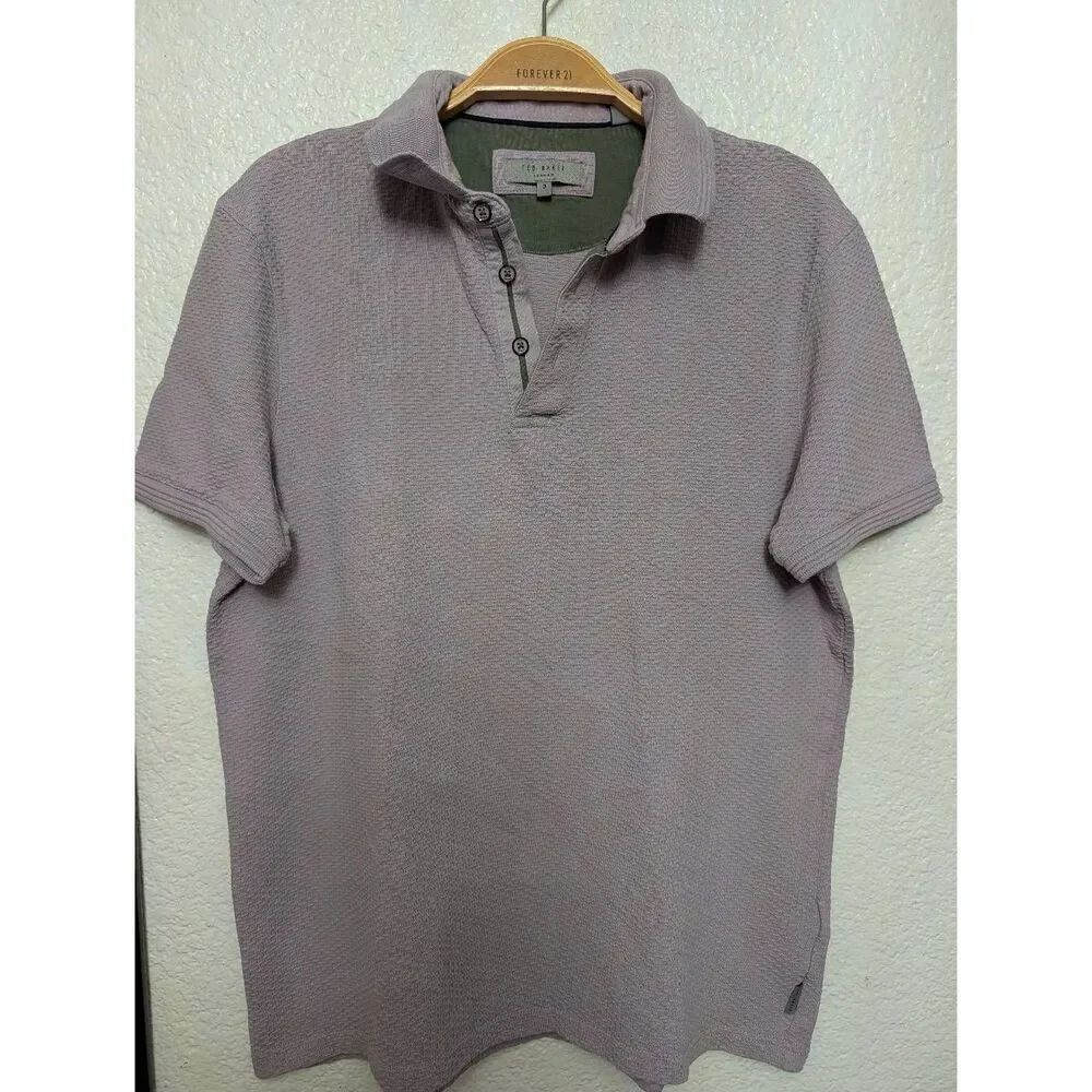 Ted Baker Polo shirt for men size 3 purple